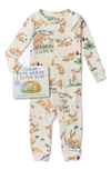 BOOKS TO BED KIDS' 'GUESS HOW MUCH I LOVE YOU' FITTED TWO-PIECE COTTON PAJAMAS & BOOK SET