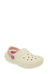 Crocs Faux Shearling Lined Clog In Bone/ Multi