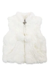 Widgeon Babies' Faux Fur Zip Front Vest In Sparkle Star