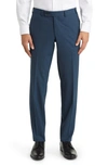 Ted Baker Jerome Soft Constructed Stretch Wool Dress Pants In Teal