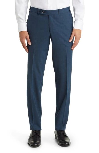 Ted Baker Jerome Soft Constructed Stretch Wool Dress Pants In Teal