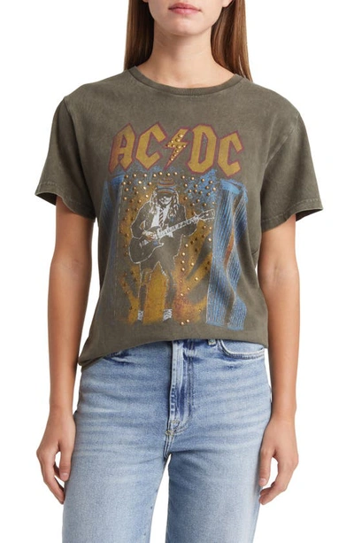 Lucky Brand Women's Ac/dc Stud-detail Cotton Boyfriend T-shirt In Multi