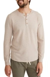 MARINE LAYER WAFFLE KNIT MERINO WOOL BLEND HENLEY