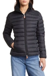 Save The Duck Plumo Hooded Puffer Jacket In Black
