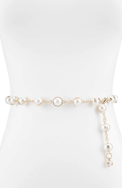 Sam Edelman Imitation Pearl Chain Belt