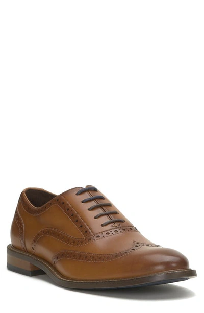 Vince Camuto Men's Lazzarp Wingtip Oxford Dress Shoe In Cognac