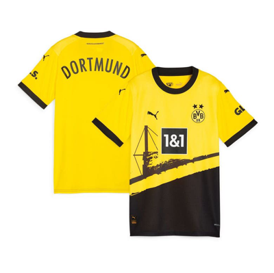 Puma Yellow Borussia Dortmund 2023/24 Home Replica Jersey