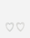 Safsafu Transparent Big Heart Earrings In White