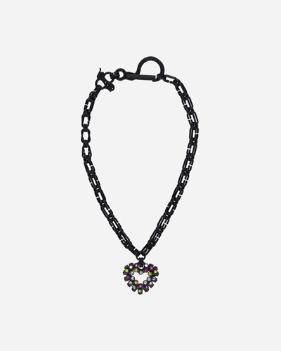 Roussey Crush Pendant Necklace In Black