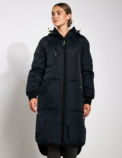 Goodmove Quilted Parka In Black