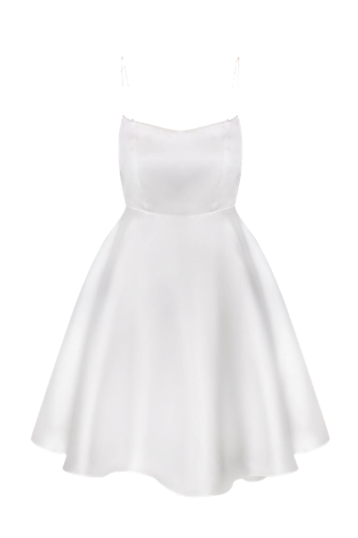 Total White Dress With A Vibrant Bow In White