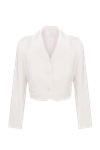 TOTAL WHITE CROPPED JACKET