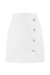 TOTAL WHITE BUTTONED SKIRT