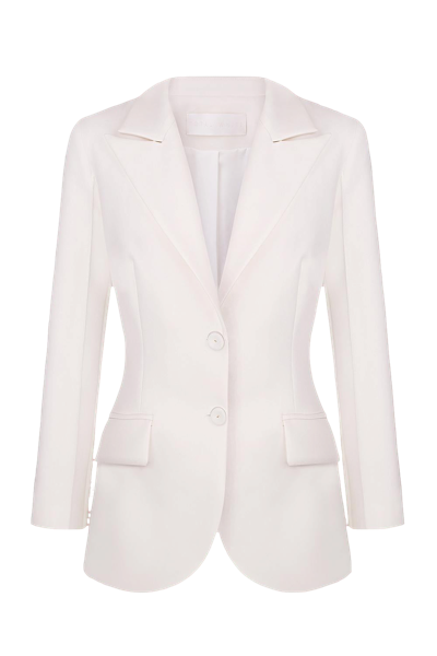 Total White Fitted Jacket In White