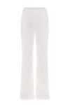 TOTAL WHITE FLARED TROUSERS WITH ARROWS