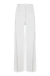 TOTAL WHITE ECO LEATHER TROUSERS