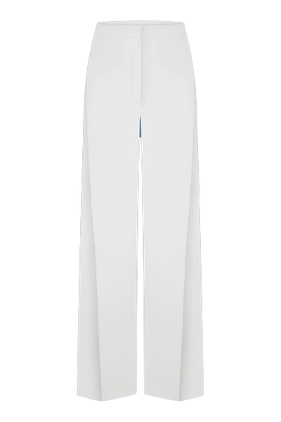 Total White Eco Leather Trousers In White