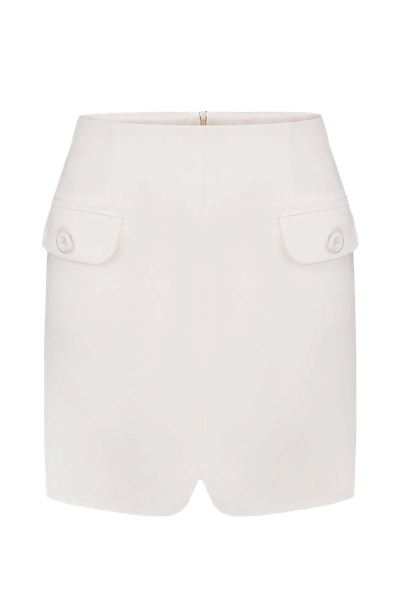 Total White Mini Skirt In White