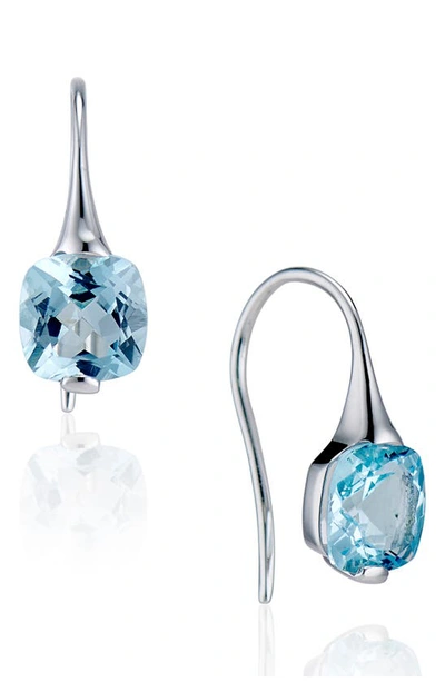 House Of Frosted Silver 2.00 Ct. Tw. Blue Topaz Anastasia Earrings