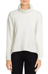 Balance Collection Marci Long Sleeve Turtleneck Top In Heather Cannoli Cream White