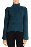 Balance Collection Evie Faux Shearling Pullover In Reflecting Pond