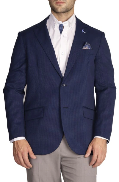 Tailorbyrd Modern Fit Mini Check Sport Coat In Navy