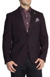 Tailorbyrd Solid Textured Sport Coat In Plum