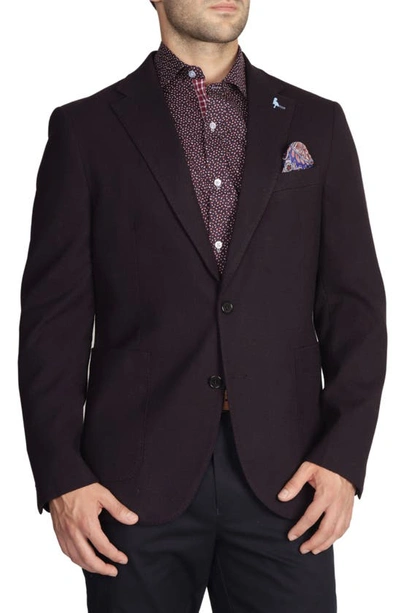 Tailorbyrd Solid Textured Sport Coat In Plum