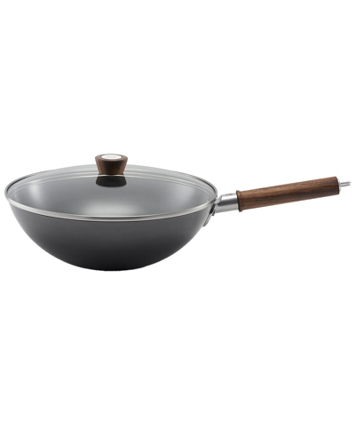 Zwilling J.a. Henckels Dragon 12'' Carbon Steel Wok & Lid In Black