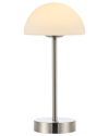 Jonathan Y Xavier 12in Modern Iron Rechargeable Integrated Led Table Lamp In Nickel