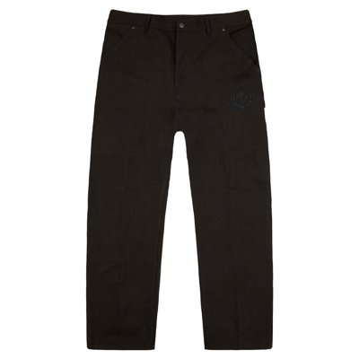 Moncler Cotton Trousers In Black