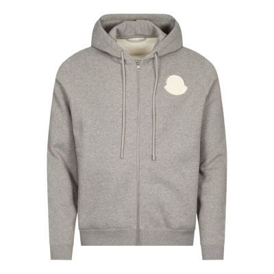 Moncler Hooded Sweatshirt In Grey