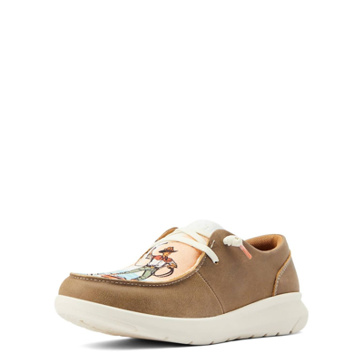 Ariat Women's Hilo Western Aloha Loafer - Medium In Brown Bomber
