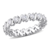 Mimi & Max 1ct Dew Created Moissanite Eternity Band In Sterling Silver In Silver