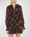 Ulla Johnson Adara Tiered-ruffle Mini Silk Dress In Multi