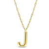 Mimi & Max Initial "j" Pendant W/ Chain In 14k Yellow Gold In Gold