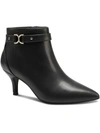Charter Club Ulyssa Womens Pointed Toe Faux Leather Booties In Black