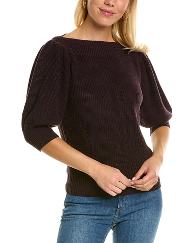 Autumn Cashmere Cotton By  Shaker Rib Sweater In Black