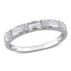 Mimi & Max 1/2ct Dew Created Moissanite Anniversary Ring In Sterling Silver In Silver