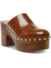 WILD PAIR ADORRE WOMENS FAUX LEATHER STUDDED CLOGS
