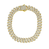 Adornia Men's 10mm Cuban Edge Chain With Cz Gold In Yellow
