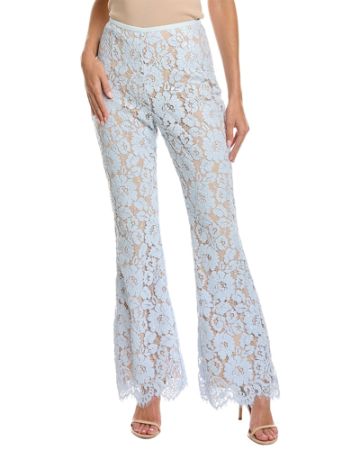 Michael Kors Women's Lace High-waisted Flared Pants In Optic White Floral Lace
