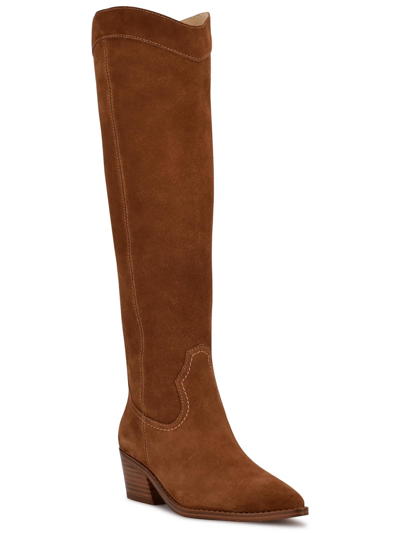 Nine West Orece Womens Suede Tall Knee-high Boots In Multi