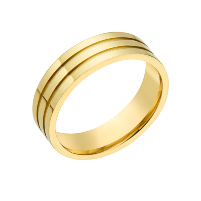 Adornia Men's Water Resistant Three Line Band Gold In Yellow