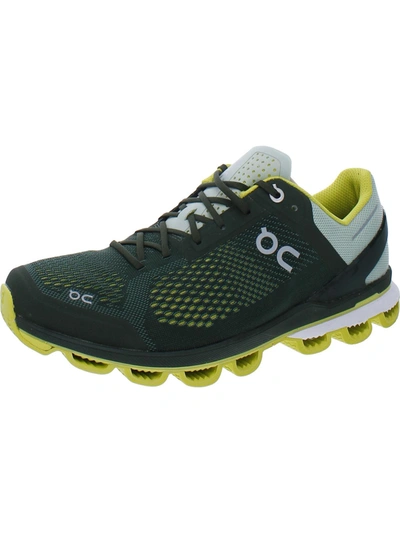 On Running Mens Mesh Running Athletic And Training Shoes In Grey