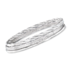 Ross-simons Sterling Silver Jewelry Set: 3 Stackable Bangle Bracelets In Multi