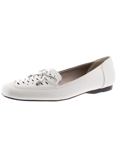 Array Sweet Pea Womens Leather Slip On Loafers In White