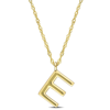 Mimi & Max Initial "e" Pendant W/ Chain In 14k Yellow Gold In Gold
