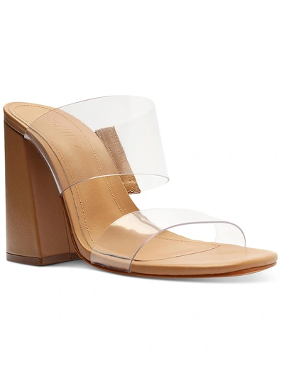 Schutz Victorie Womens Leather Open Toe Slide Sandals In Brown