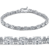Pompeii3 8ct Oval Lab Grown Diamond Tennis Bracelet 14k White Gold 7" In Multi